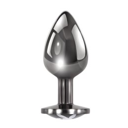 Playboy Tux Aluminium - duży korek intymny z motywem kroliczka