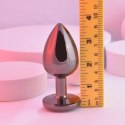 Playboy Tux Aluminium - duży korek intymny z motywem kroliczka