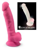 SilexD Model 7 Glow in the Dark silikonowy, świecący rożowy 17,6 cm