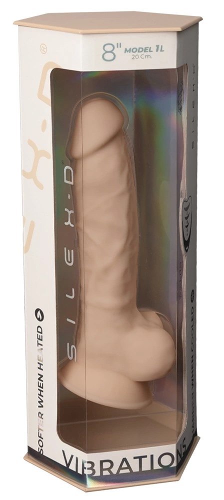 SilexD Model 8 Vibration z pilotem - elastyczny silikonowy, 20 cm