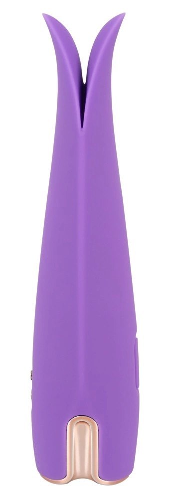 Skyn Caress Fioletowy 13,3 cm - Stymulator z podwojną końcowką Skyn Caress Fioletowy 13,3 cm - Stymulator z podwojną końcowką