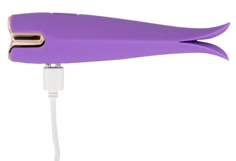 Skyn Caress Fioletowy 13,3 cm - Stymulator z podwojną końcowką Skyn Caress Fioletowy 13,3 cm - Stymulator z podwojną końcowką