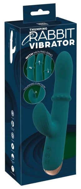 You2Toys Thumping Rabbit - podwojny masażer z ruchomym pierścieniem, fioletowy