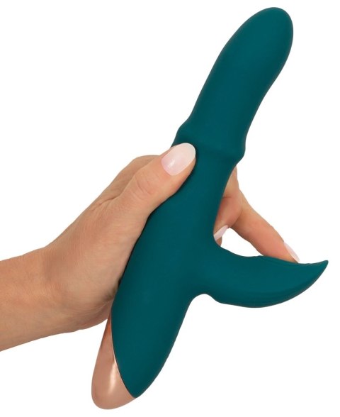 You2Toys Thumping Rabbit - podwojny masażer z ruchomym pierścieniem, fioletowy You2Toys Thumping Rabbit - podwojny masażer z ruchomym pierścieniem, fioletowy