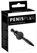 You2Toys Wibrujący plug intymny 8mm silikonowy czarny