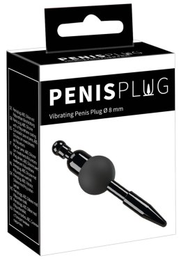 You2Toys Wibrujący plug intymny 8mm silikonowy czarny