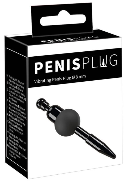 You2Toys Wibrujący plug intymny 8mm silikonowy czarny