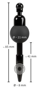 You2Toys Wibrujący plug intymny 8mm silikonowy czarny