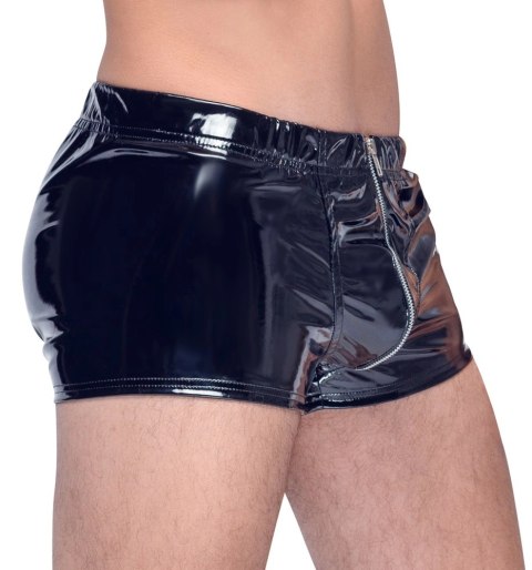 Black Level Bokserki Męskie Vinylowe z Zamkiem 2XL, Czarny Połysk Black Level Bokserki Męskie Vinylowe z Zamkiem 2XL, Czarny Połysk