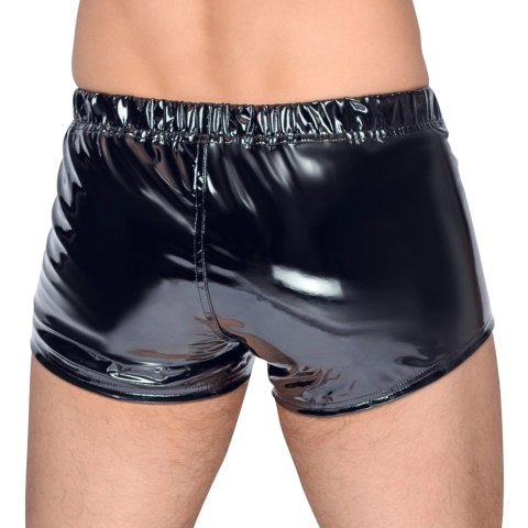 Black Level Bokserki Męskie Vinylowe z Zamkiem 2XL, Czarny Połysk Black Level Bokserki Męskie Vinylowe z Zamkiem 2XL, Czarny Połysk