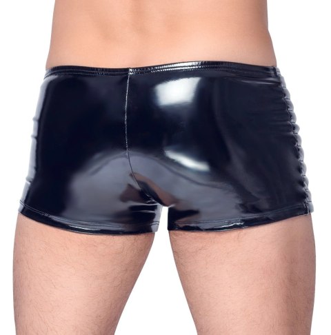 Black Level Bokserki Męskie Winylowe Zamek Biker M Czarny Black Level Bokserki Męskie Winylowe Zamek Biker M Czarny