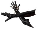 Black Level Długie Vinylowe Rękawiczki Czarne M Błyszczące
