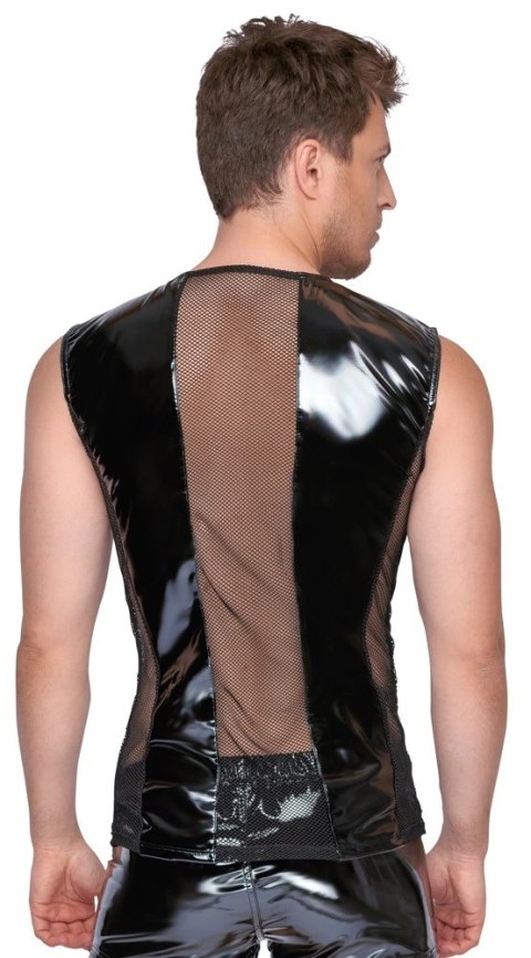 Black Level Koszulka Vinylowa Bez Rękawow XL z Siatką i Klamrami Black Level Koszulka Vinylowa Bez Rękawow XL z Siatką i Klamrami