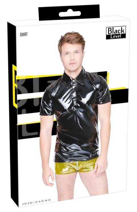 Black Level Polo Czarna Koszulka Męska Połysk S Dopasowana Black Level Polo Czarna Koszulka Męska Połysk S Dopasowana