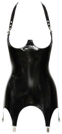 LateX Czarna Koszulka Bez Biustu Na Szelkach XL, naturalny lateks