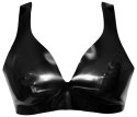 LateX Czarny Biustonosz Lateksowy S - Regulowany, Naturalny Lateks