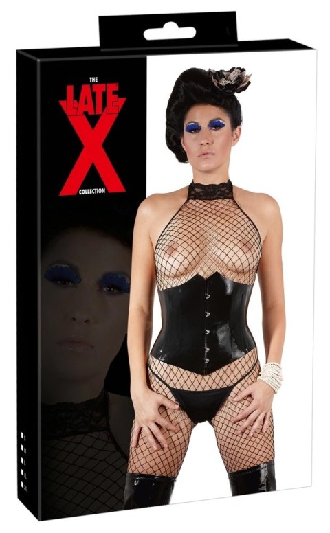 Late X Gorset Lateksowy Czarny Sznurowany Tył 2XL Anatomiczny Late X Gorset Lateksowy Czarny Sznurowany Tył 2XL Anatomiczny