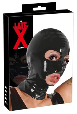 LateX Maska Lateksowa Czarna z Otworami na Oczy i Usta 0,4 mm