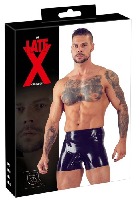 Late X Spodenki lateksowe czarne z anatomicznymi kieszeniami L Late X Spodenki lateksowe czarne z anatomicznymi kieszeniami L
