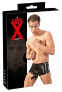 LateX Spodenki męskie z osłoną anatomiczną czarne L/XL lateks