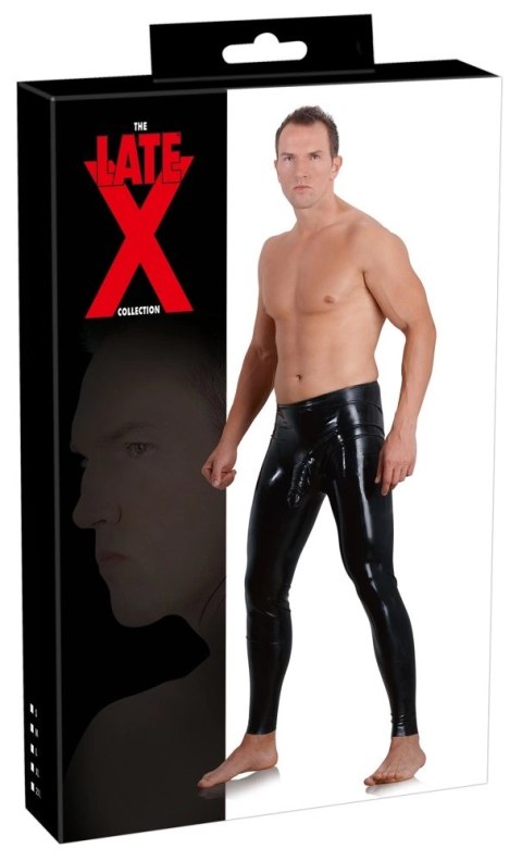 Late X legginsy męskie lateksowe z osłoną anatomiczną czarne L Late X legginsy męskie lateksowe z osłoną anatomiczną czarne L