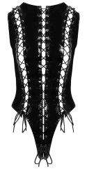 Black Level Body Winylowe Sznurowane Czarny Połysk S