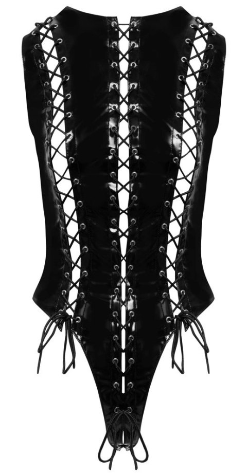 Black Level Body Winylowe Sznurowane Czarny Połysk S Black Level Body Winylowe Sznurowane Czarny Połysk S