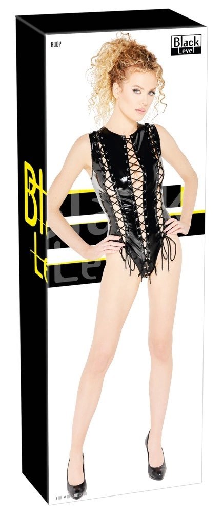 Black Level Body winylowe czarne wiązane sznureczkami M Black Level Body winylowe czarne wiązane sznureczkami M