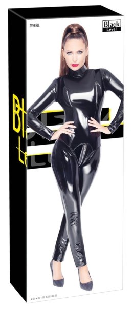 Black Level Kombinezon Vinylowy Czarny Długi Zamek M