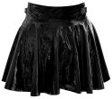 Black Level Spodnica Winylowa Krotka Czarna XL, powłoka PU