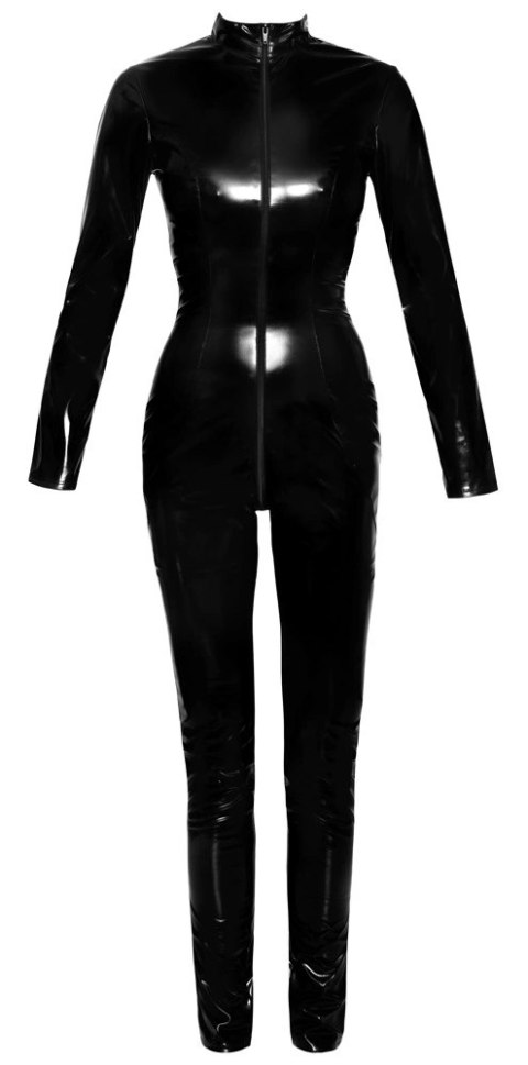 Black Level kombinezon damski czarny połysk M długi rękaw zip Black Level kombinezon damski czarny połysk M długi rękaw zip