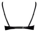 Black Level Biustonosz Vinylowy 80C Czarny Regulowane Ramiączka