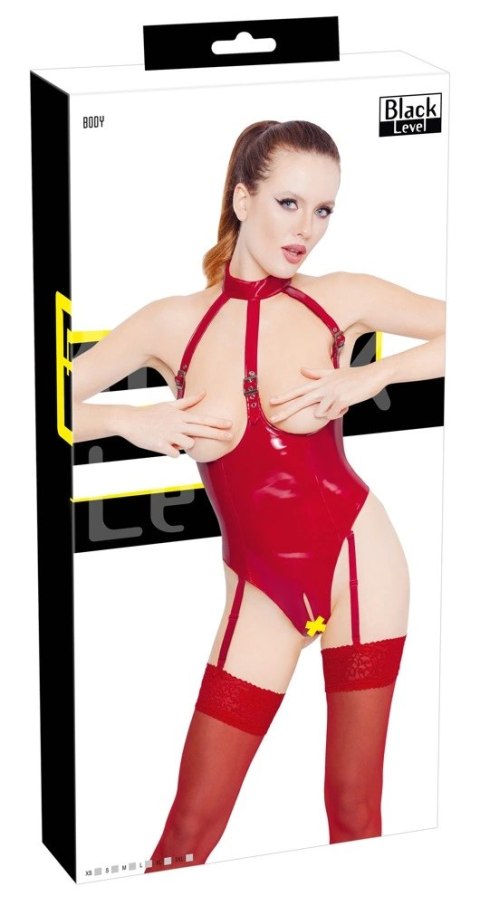 Black Level Body Vinylowe Czerwone Bez Miseczek i Kroczowe M