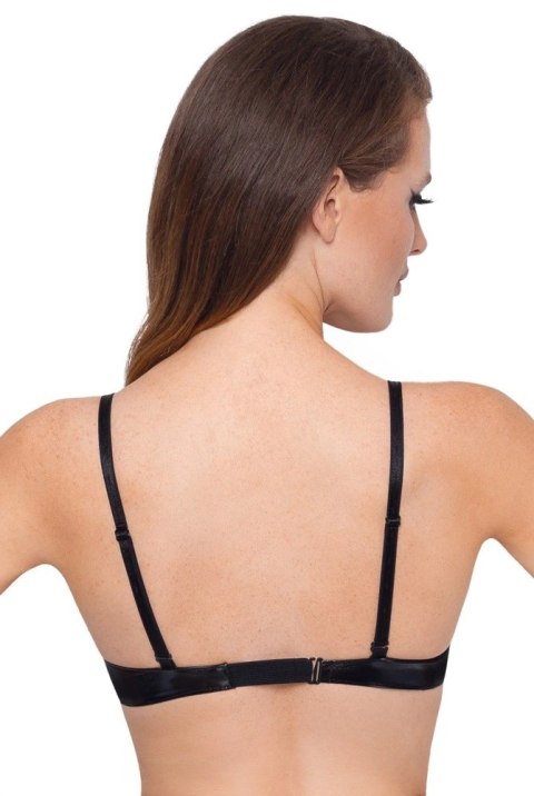 Black Level Klasyczny stanik vinylowy 80B regulowane ramiączka czarny Black Level Klasyczny stanik vinylowy 80B regulowane ramiączka czarny
