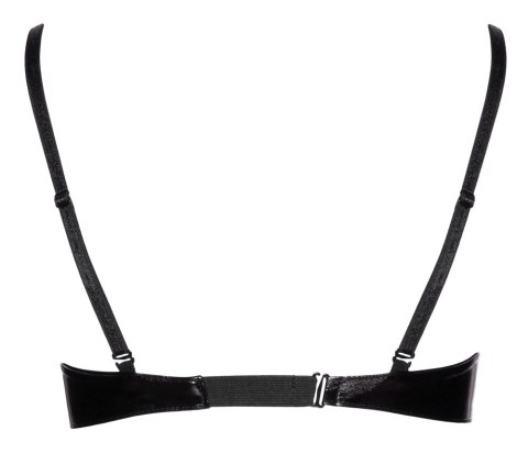 Black Level Klasyczny stanik vinylowy 80B regulowane ramiączka czarny Black Level Klasyczny stanik vinylowy 80B regulowane ramiączka czarny