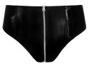 Black Level Majtki Vinyl XL z metalowym suwakiem, czarne