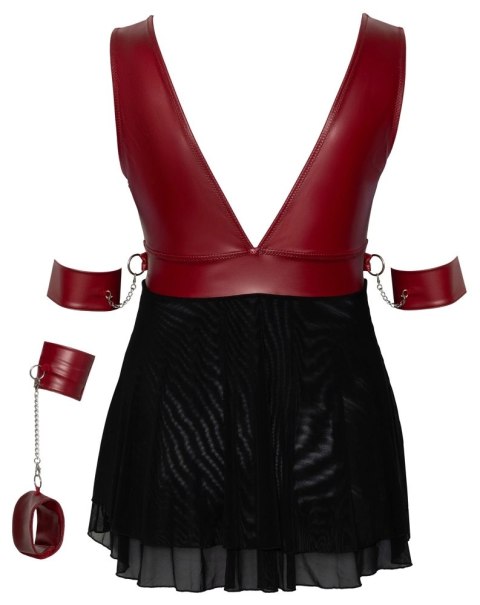 Cottelli Bondage Plus Babydoll z Mankietami Czerwono-Czarna 3XL Cottelli Bondage Plus Babydoll z Mankietami Czerwono-Czarna 3XL