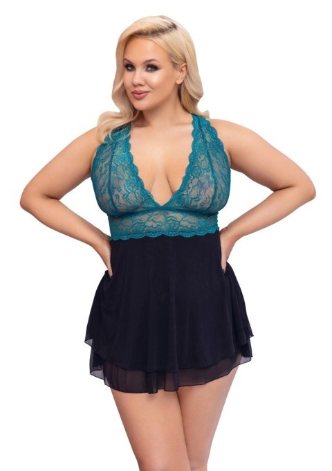 Cottelli CURVES Babydoll koronkowa gora i siateczkowa spodnica 4XL Cottelli CURVES Babydoll koronkowa gora i siateczkowa spodnica 4XL