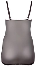 Cottelli Curves Sukienka bieliźniana czarna XL z koronką i regulacją