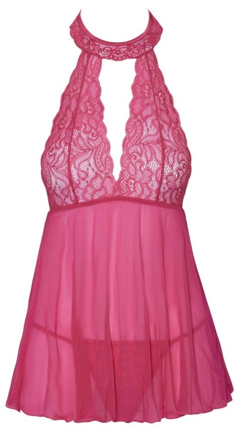 Cottelli LINGERIE Haleczka rożowa z koronką + stringi S/M Cottelli LINGERIE Haleczka rożowa z koronką + stringi S/M