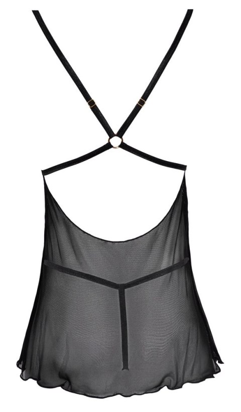 Cottelli Lingerie Halka Siateczkowa z Koronką i Stringi S Cottelli Lingerie Halka Siateczkowa z Koronką i Stringi S