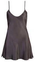 Cottelli Lingerie Satynowa Koszulka Nocna Czarna 2XL Regulowana