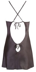 Cottelli Lingerie Satynowa Koszulka Nocna Czarna 2XL Regulowana