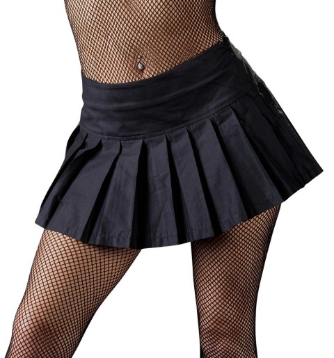 Cottelli PARTY Mini spodniczka plisowana z suwakiem czarna XL Cottelli PARTY Mini spodniczka plisowana z suwakiem czarna XL