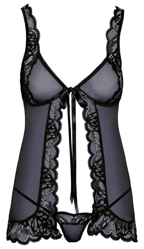 Kissable Babydoll & Stringi L/XL Czarna Koronka, Regulowane Ramiączka Kissable Babydoll & Stringi L/XL Czarna Koronka, Regulowane Ramiączka