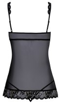 Kissable Babydoll & Stringi L/XL Czarna Koronka, Regulowane Ramiączka