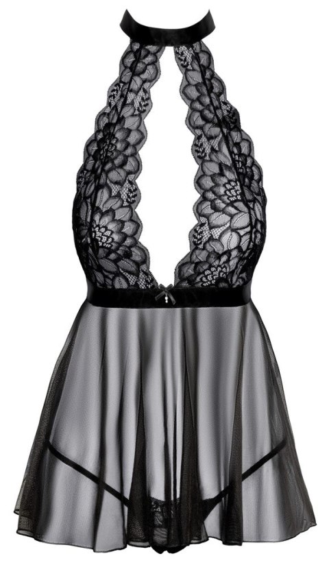 Kissable Haleczka Babydoll L/XL Czarna z Koronką i Stringami Kissable Haleczka Babydoll L/XL Czarna z Koronką i Stringami