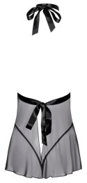 Kissable Haleczka Babydoll L/XL Czarna z Koronką i Stringami