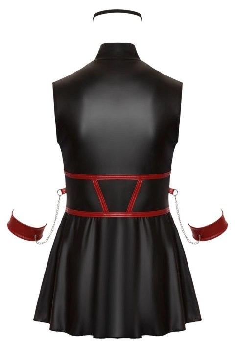 Cottelli Bondage Plus Sukienka Czarna Matowa z Czerwonymi Wstawkami XL Cottelli Bondage Plus Sukienka Czarna Matowa z Czerwonymi Wstawkami XL