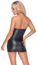 Cottelli Collection PARTY sukienka matowa bez ramiączek XL czarna złote oczka